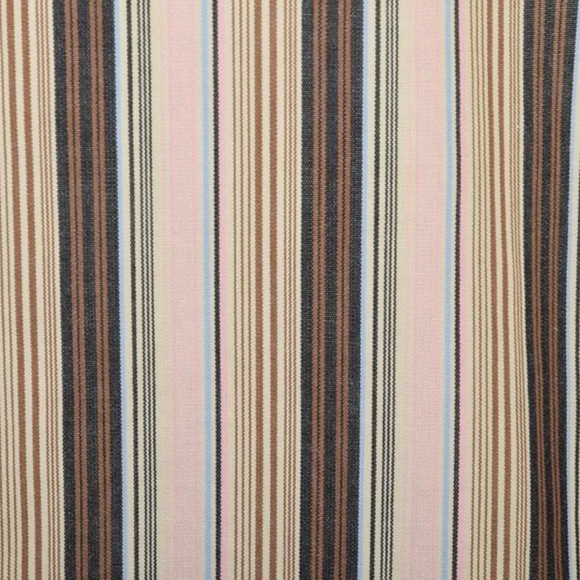 Men’s John Varvatos Striped Dress Shirt in Brown and Pink Size Large Cotton - Picture 4 of 11
